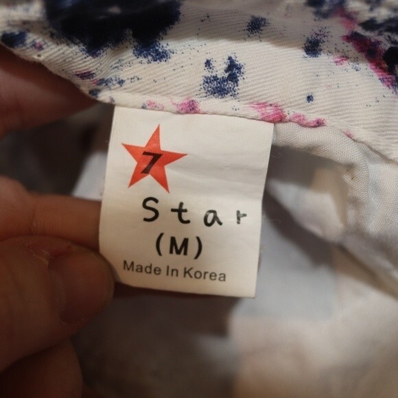 7 Star White Splatter Painted Skinny Jean's 29 - Picture 13 of 14